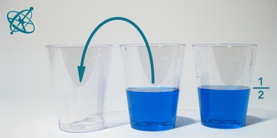 Ciensación experimento manos en la masa: Fracciones líquidas ( matemáticas, fracciones, agua)